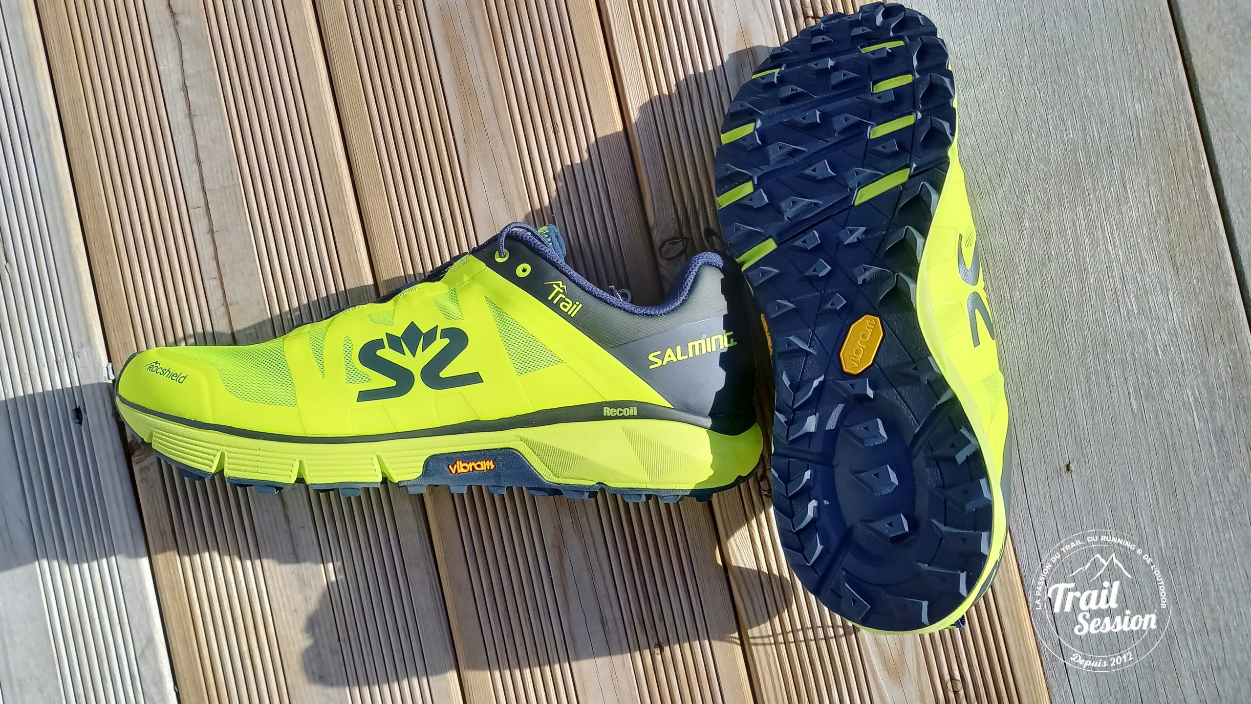 SALMING TRAIL T6 Homme Yellow - Navy - Chaussures Running pour