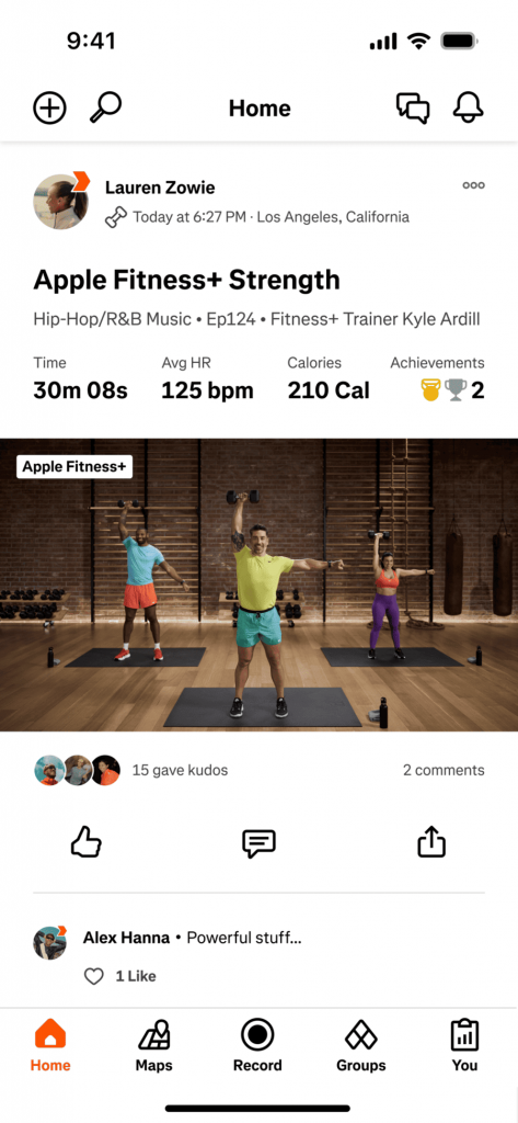 Strava x Apple Fitness+